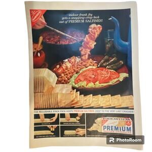 Vtg Color Nabisco Premium Cracker Print Ad Equitable Life May 11 1962